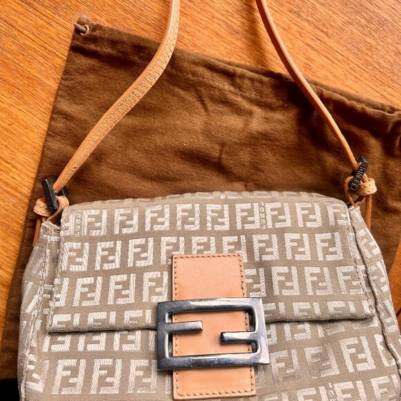 Authentic Vintage Fendi Zucchino Pouchette in near pristine condition - Picture 5 of 14